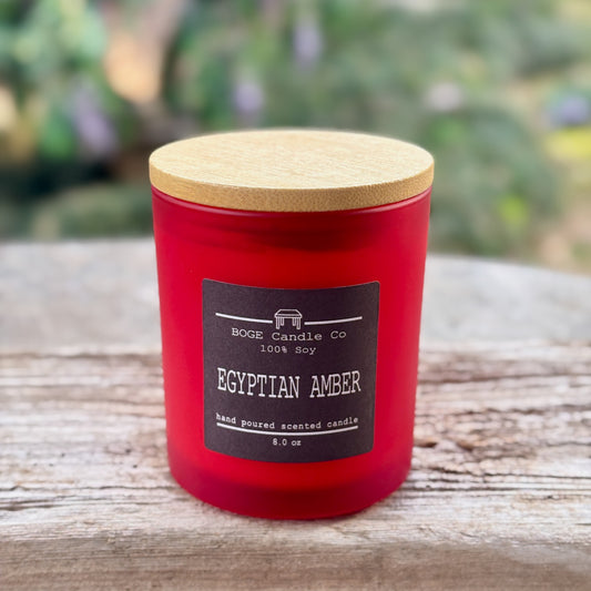 Egyptian Amber Soy Candle 8.0 oz Red
