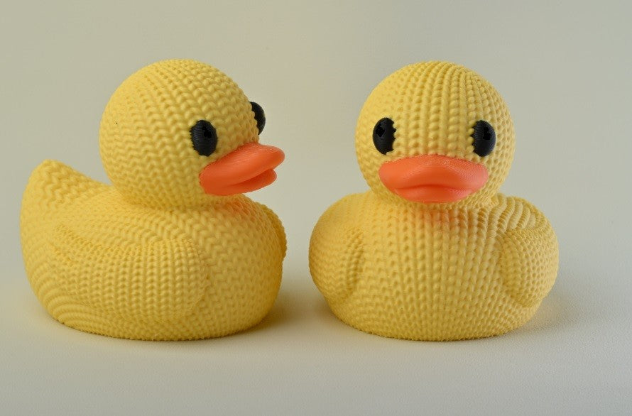 Yellow 3D Printed "Crochet" Duck