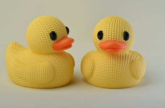 Yellow 3D Printed "Crochet" Duck