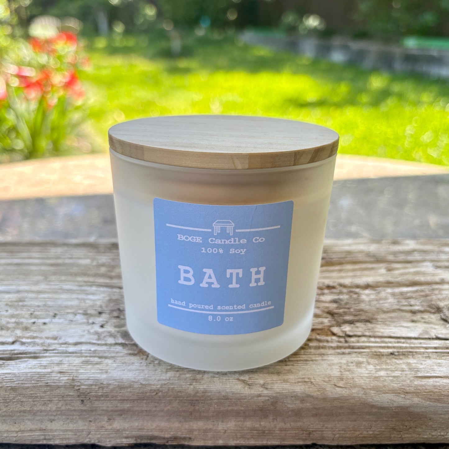 BATH Soy Candle 8.0 oz Wide Cream/Off-white