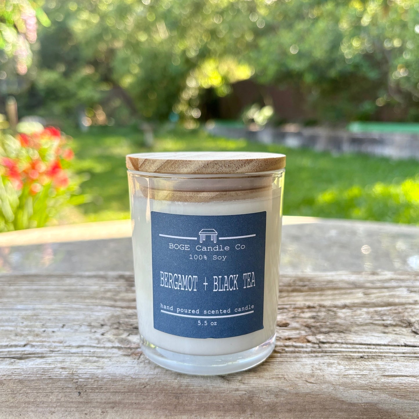 Bergamot & Black Tea Soy Candle 5.5 oz White