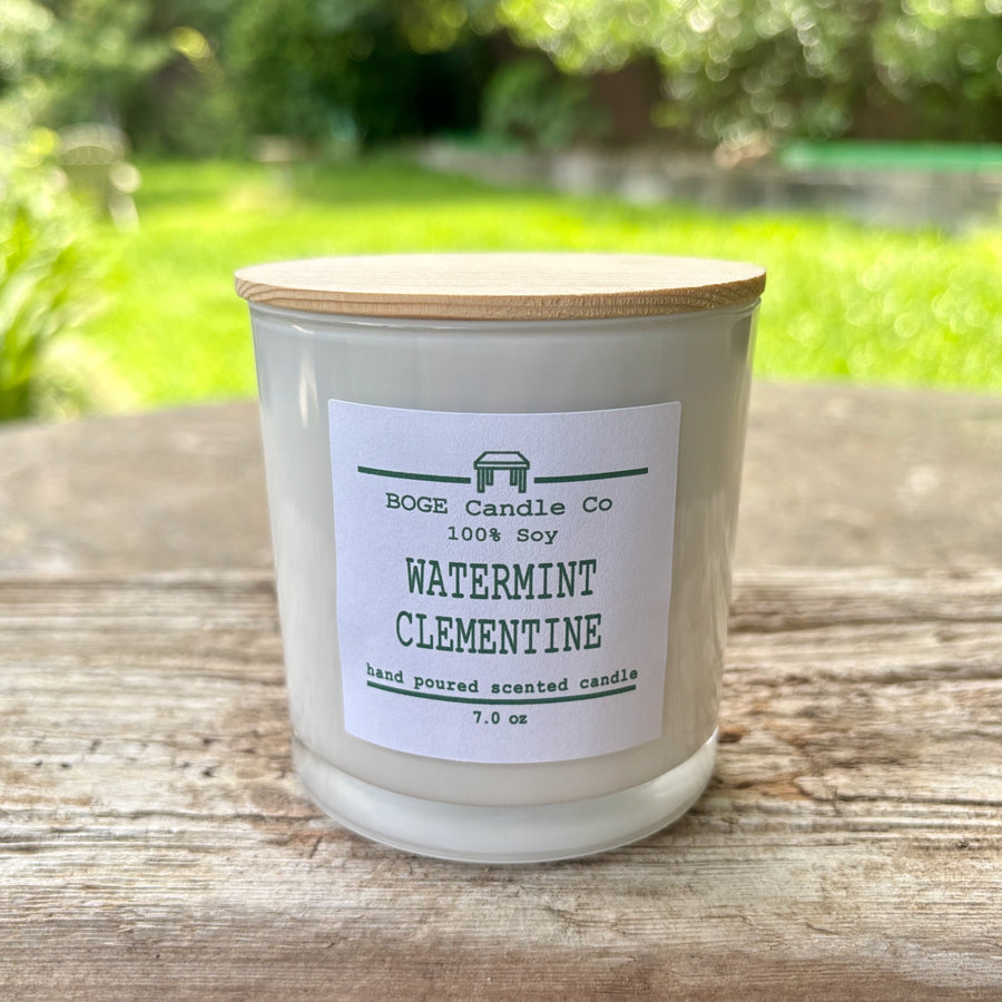 Watermint Clementine Soy Candles 7.0 oz White