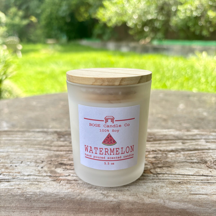 Watermelon Soy Candle 5.5 oz White
