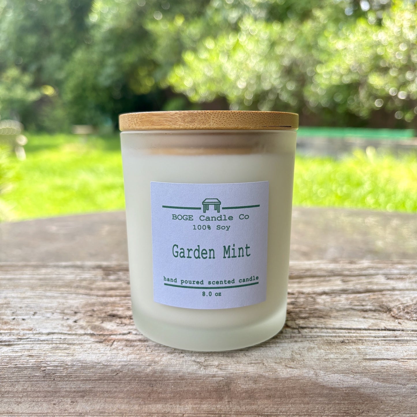 Garden Mint Soy Candles 7.0 oz White