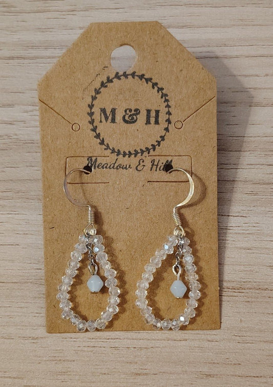 Meadow & Hill Earrings Clear and pale blue