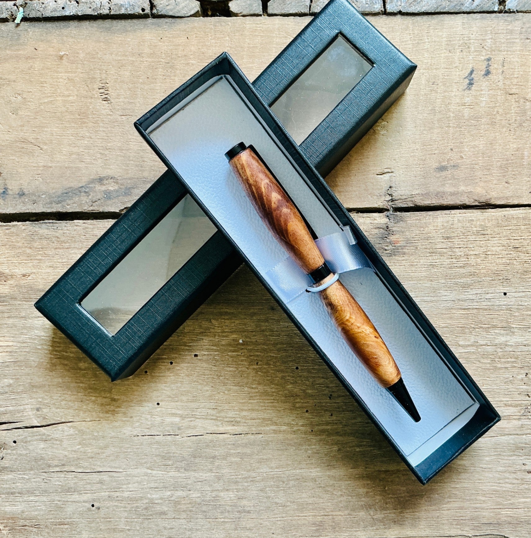 Slimline Twist Pen Wood and Flat Matte Black