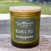 Birch & Fir Soy Candle 11.5 oz Green