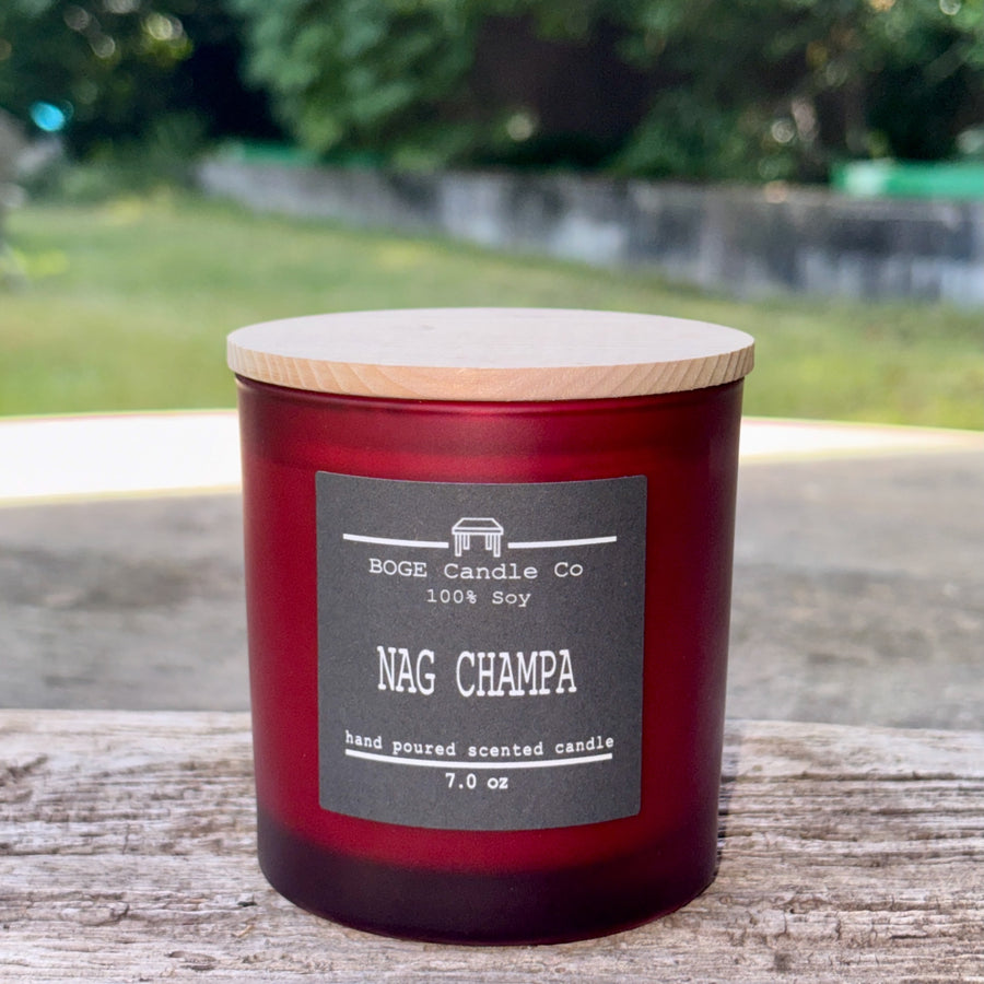 Nag Champa Soy Candle 7.0 oz Red