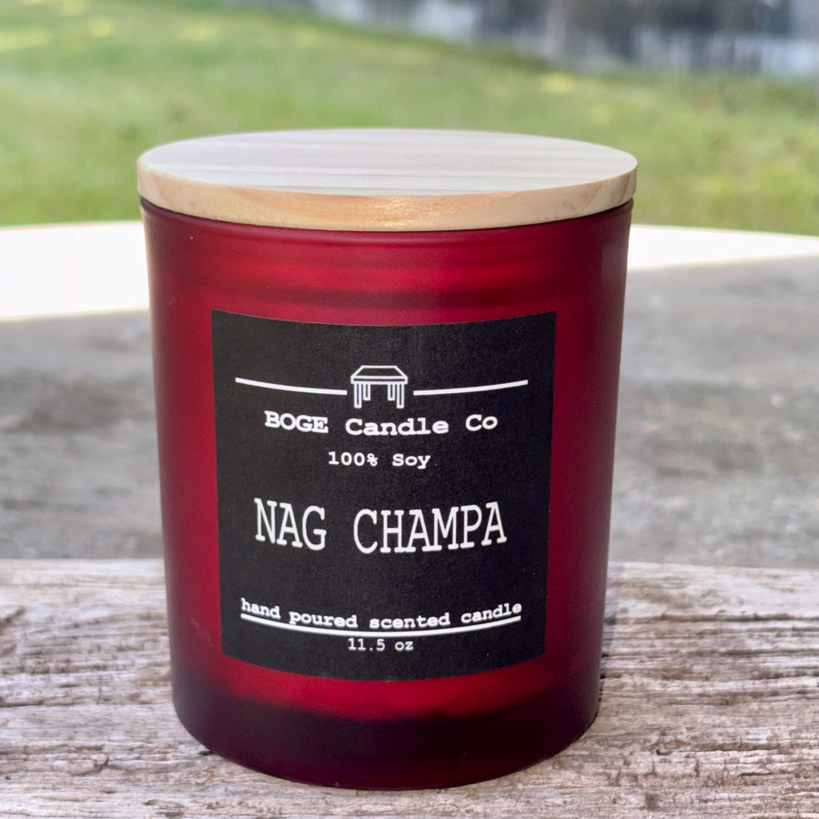 Nag Champa Soy Candle 11.5 oz Red
