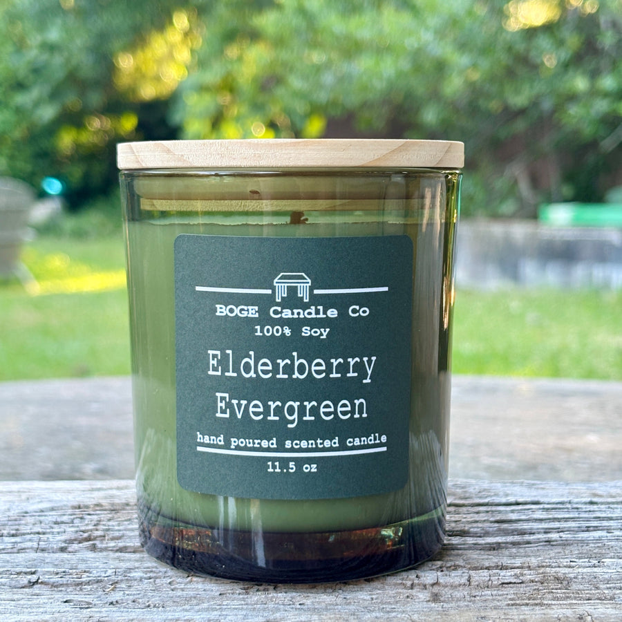 Elderberry Evergreen Soy Candles 11.5 oz