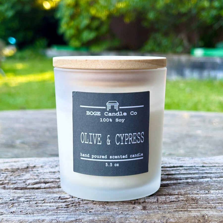 Olive & Cypress Soy Candle 5.5 oz