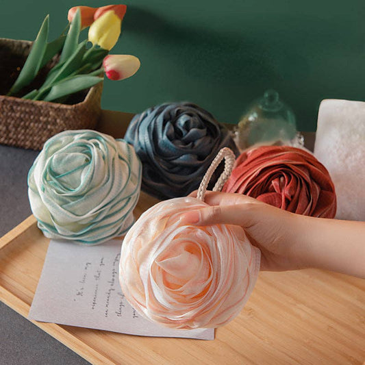 Rose Shower Pouf Premium Quality and Rich Foaming