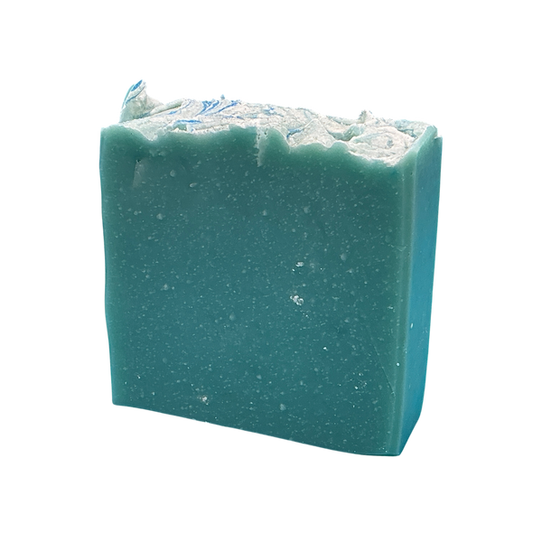 Sea Glass handcrafted bar soap by Monticello Soap Company, coastal-inspired bar with ocean mist scent and tumbled glass look.