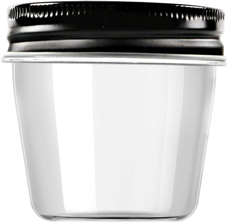 4 oz Clear Plastic Jars with Screw-On Lids - BPA-Free Refillable Storage Containers
