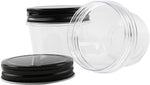 4 oz Clear Plastic Jars with Screw-On Lids - BPA-Free Refillable Storage Containers