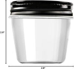 4 oz Clear Plastic Jars with Screw-On Lids - BPA-Free Refillable Storage Containers