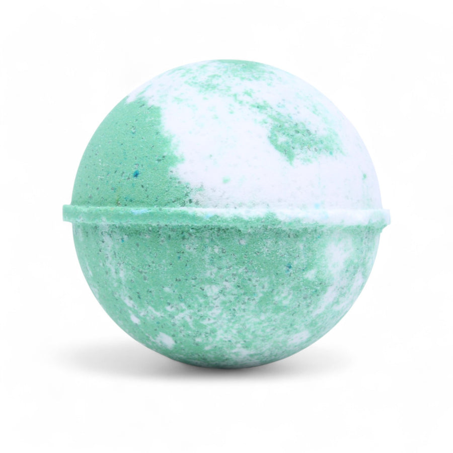 Cucumber Melon Bath Bomb handcrafted by Monticello Soap Company, crisp spa-fresh cucumber melon fizzy bomb