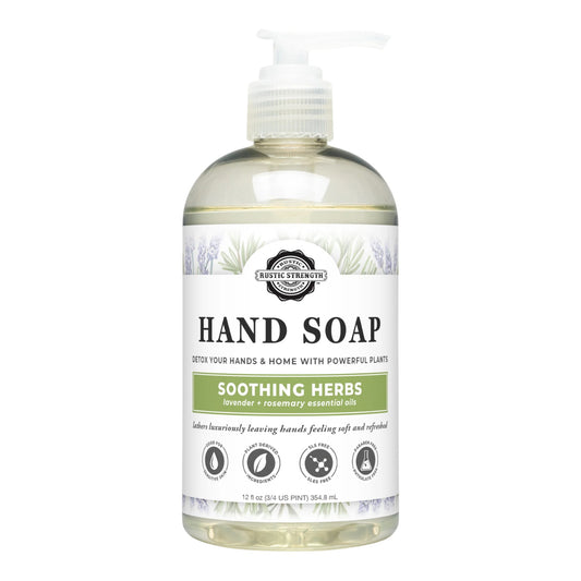 Liquid Hand Soap, 12 oz Pump Bottle - Soothing Herb