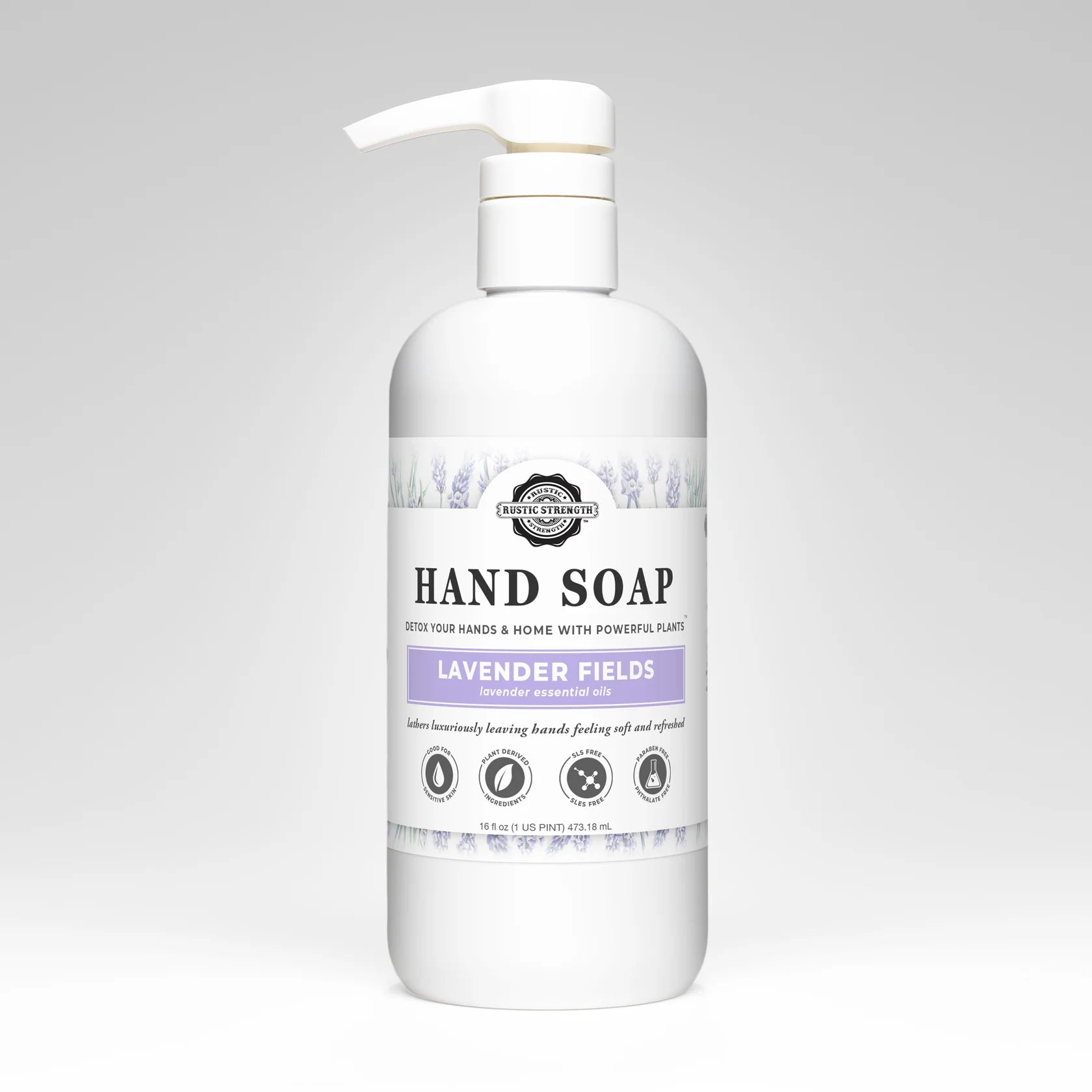 Liquid Hand Soap, 16 oz Pump Bottle - Lavender Fields