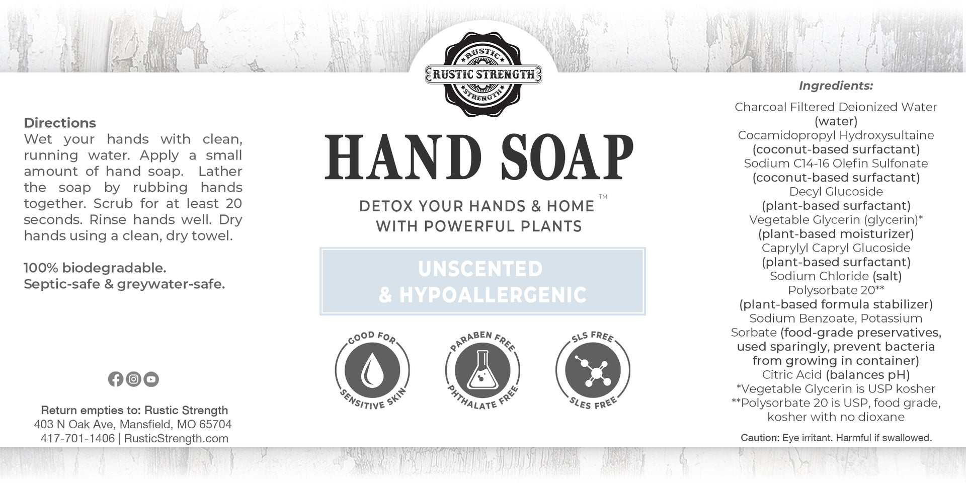 Liquid Hand Soap, 4 oz - Unscented