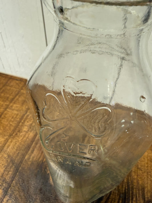 Vintage Clover 1 Quart Milk Bottle