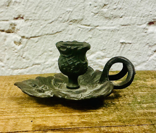Antique Cast Iron Candle Holder