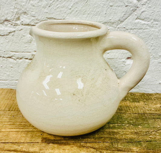 Vintage Small Off White Porcelain Pitcher