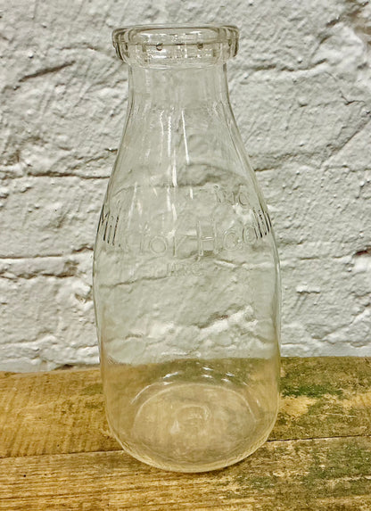 Vintage Glass Milk Bottle