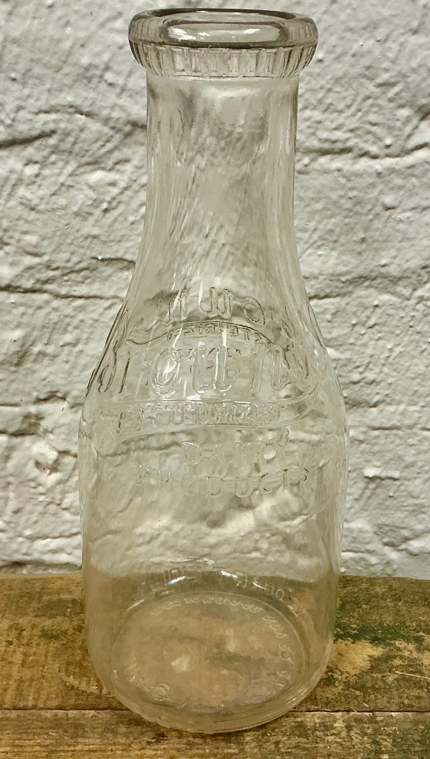 Vintage Glass Milk Bottle