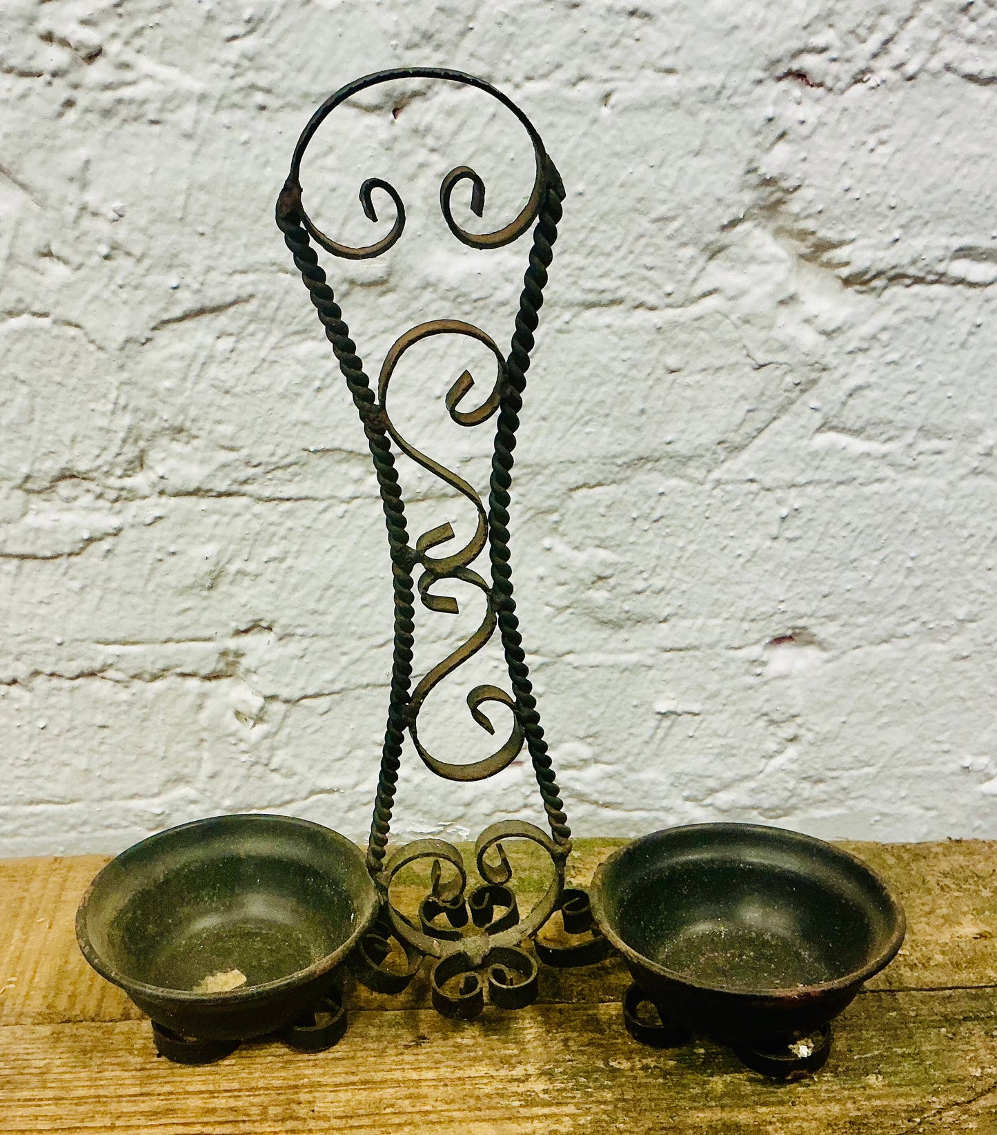 Vintage Metal Double Candle Holder