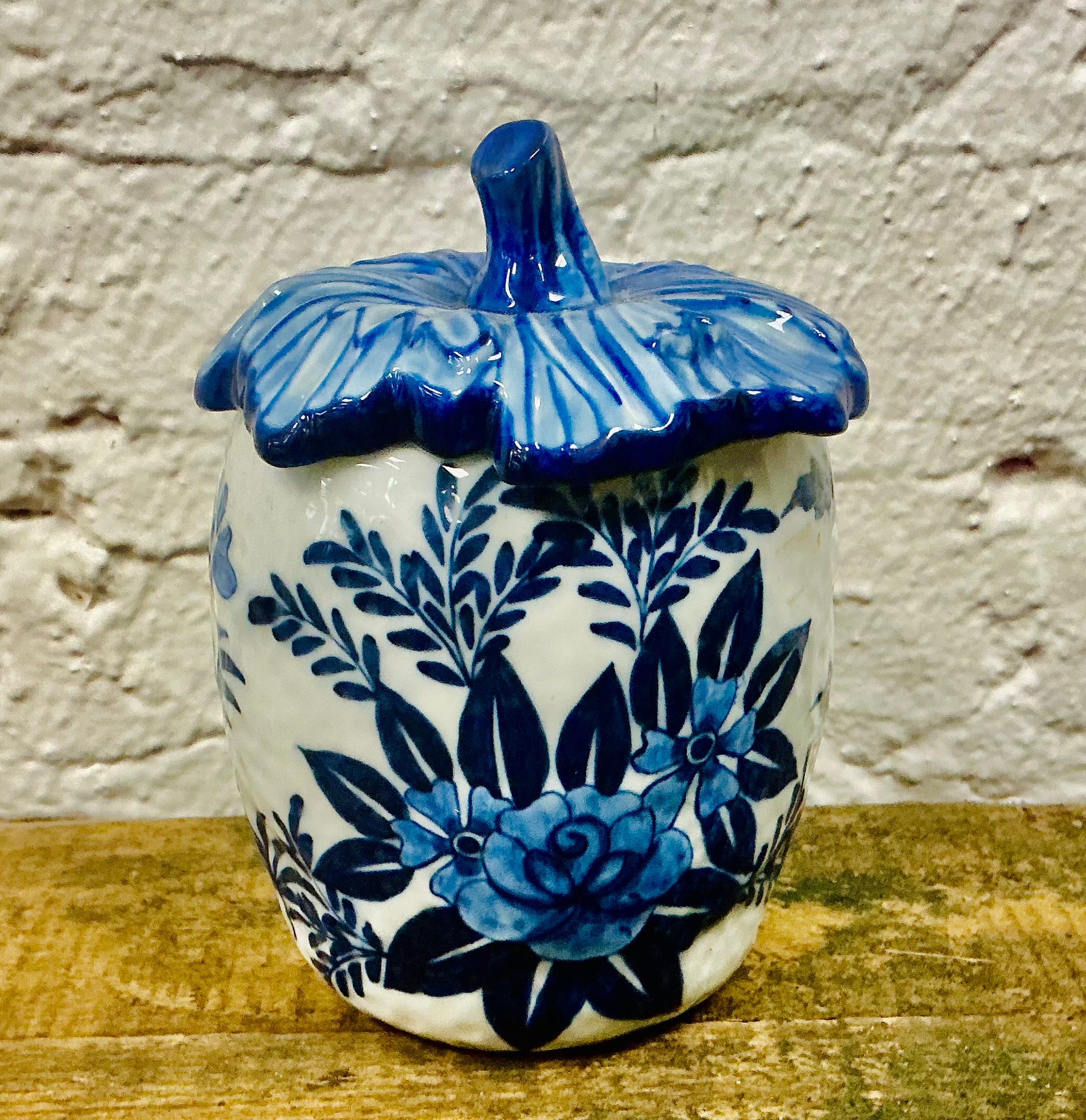 Bespoke Blue & White Small Ceramic Canister