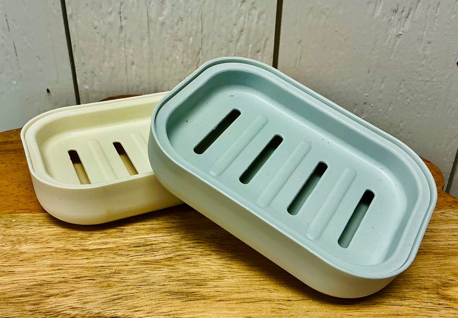 2 Piece Plastic Rectangle Soap Dish