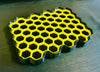 Black & Yellow 3D Printed Honey Comb Soap Dish