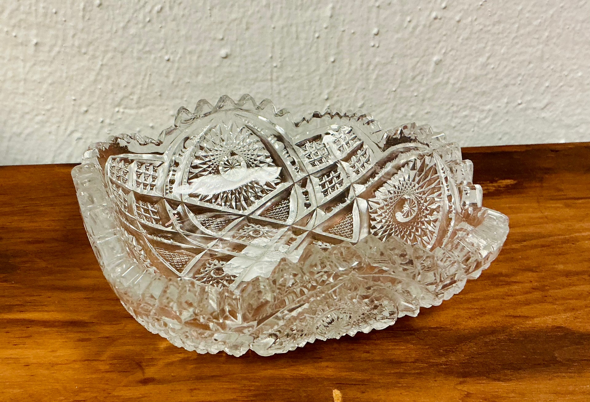 Vintage Imperial Glass Crystal Square Candy Dish