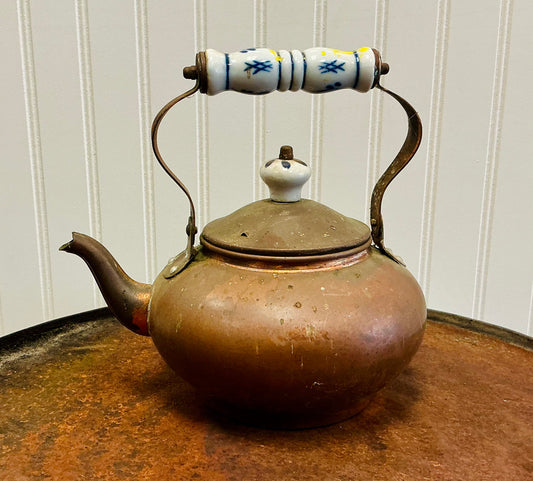 Vintage Copper Tea Kettle