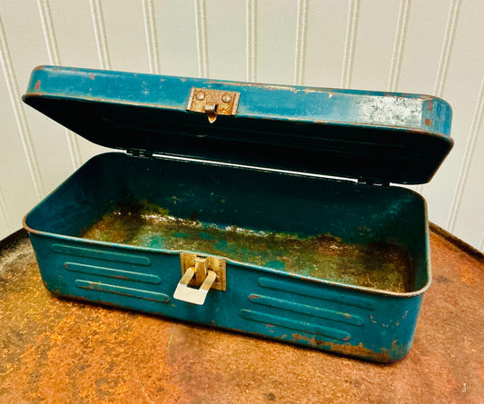 Vintage Blue Metal Utility Box