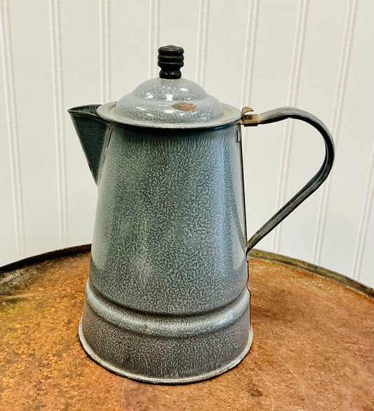 Vintage Enamel Ware Tea Pot