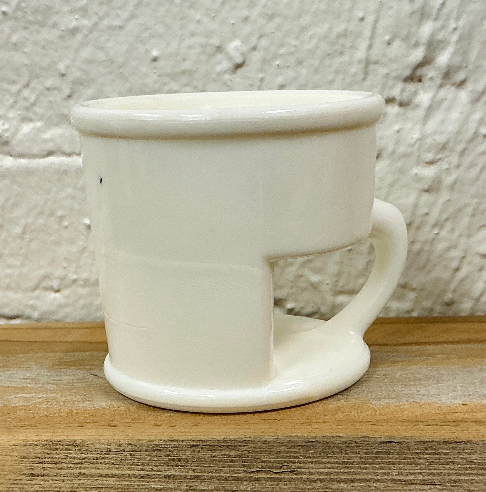 Antique Milk Glass Shaving Mug - Patent July 16, 1867