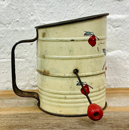 Vintage Sifter with Apple Branch Design