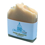Goat Milk Orange Cedarwood handcrafted bar soap by Monticello Soap Company, second view showing rustic small-batch finish.