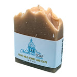 Goat Milk Honey and Oats Bar Soap handcrafted by Monticello Soap Company, second view of goat milk honey bar