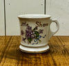 Vintage Little Shaver Mug with Hand-painted Violets