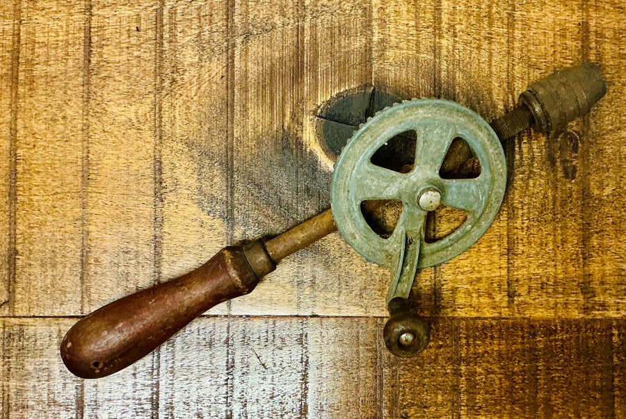 Vintage Hand Drill, vintage one-of-a-kind find from Monticello Soap Company