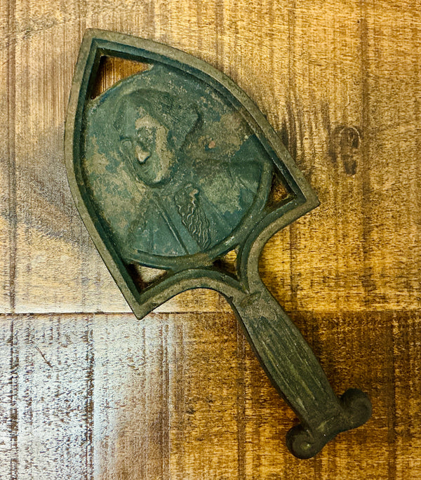 Vintage Cast Iron Trivet with George Washington Bust, vintage one-of-a-kind find from Monticello Soap Company