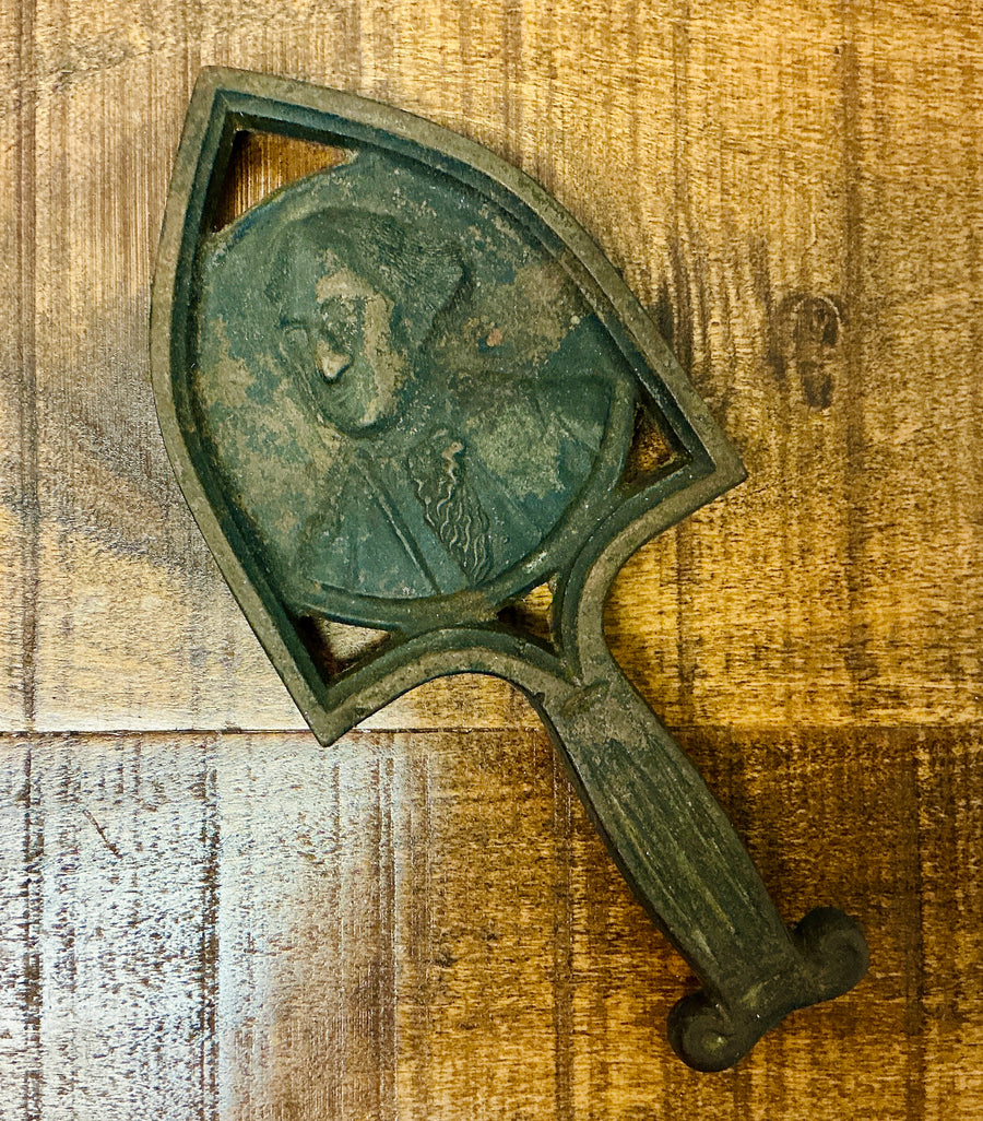 Vintage Cast Iron Trivet with George Washington Bust, vintage one-of-a-kind find from Monticello Soap Company