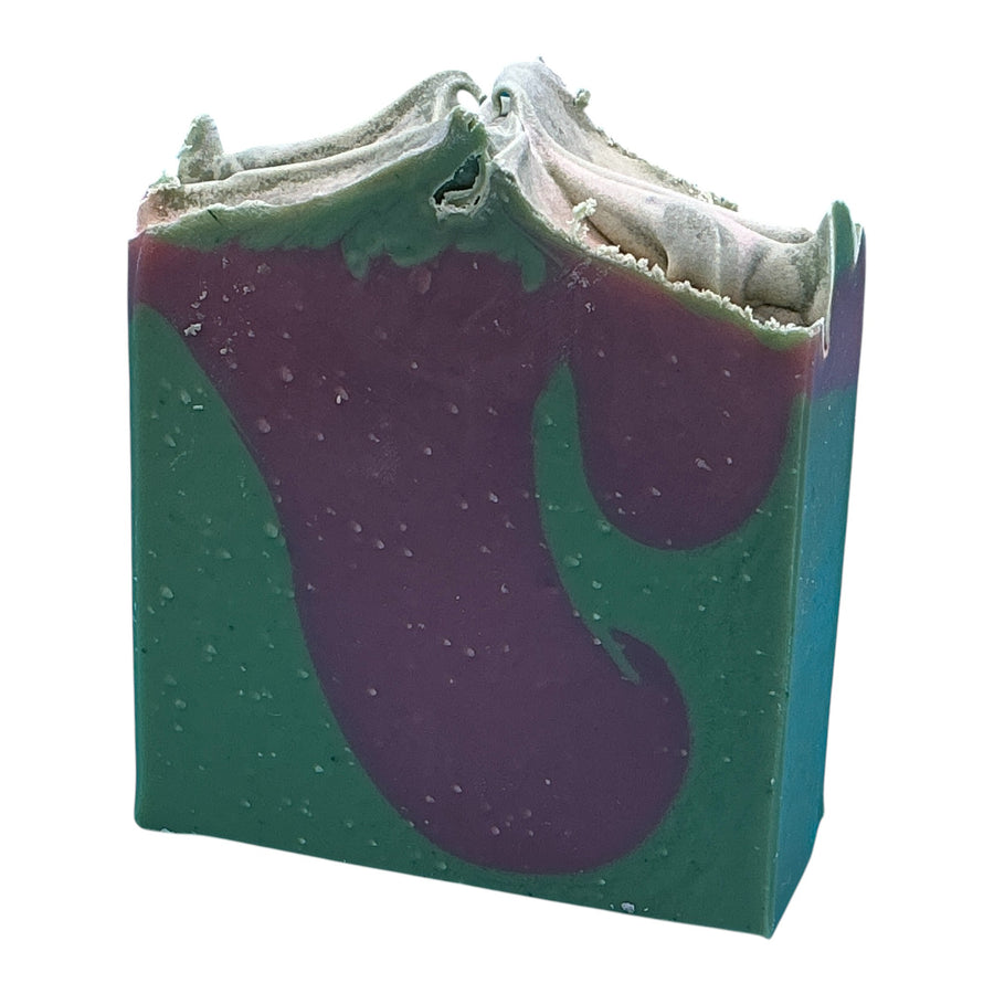 Apple Bourbon handcrafted bar soap by Monticello Soap Company, autumn-inspired bar with apple, bourbon, ginger, and caramel notes.