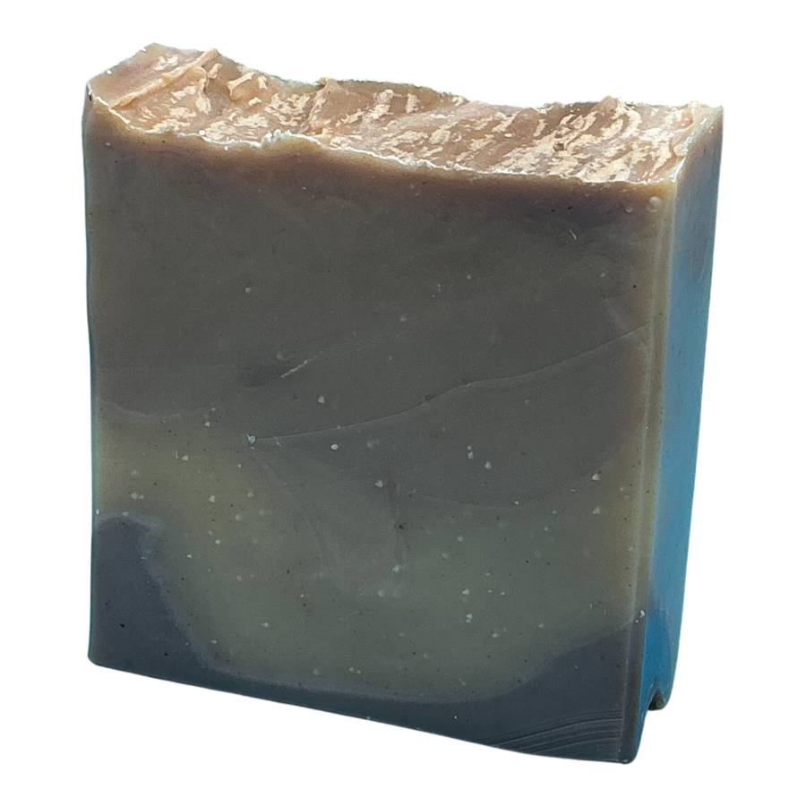 Rustic Pumpkin Spice handcrafted bar soap by Monticello Soap Company, autumn-tinted bar with pumpkin, cinnamon, clove, and vanilla.