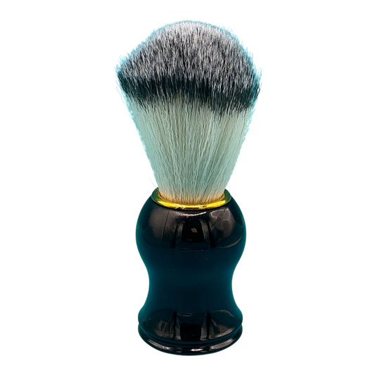 Men's Shaving Brush with Black Plastic Handle