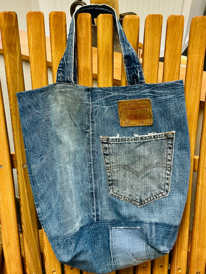Up-cycled Levi's Denim Market Tote Bag