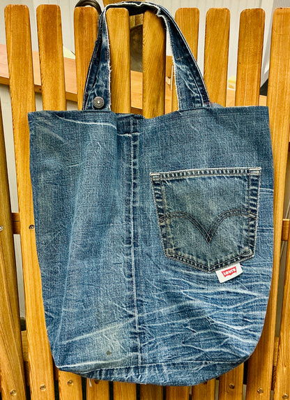 Up-cycled Levi's Denim Market Tote Bag